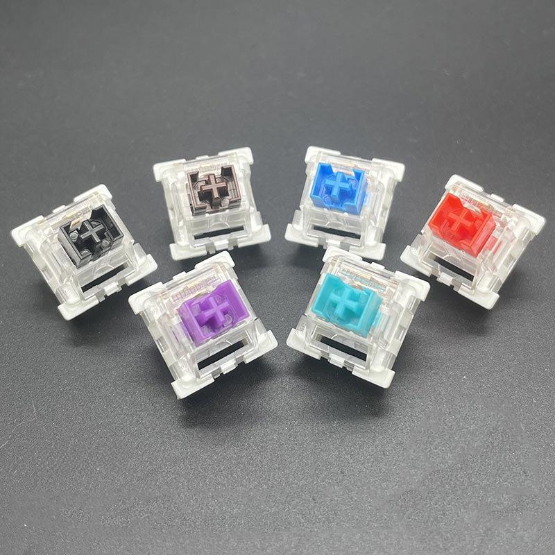 Gote Staubdichter Mechanischer Tastaturschalter - Lila, Blau, Schwarz, Rot, Gold, Orange, Silber, Hot-Swappable, Kreuz-Stativ-Schaft.