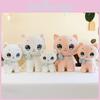 Bowknot Plush Cat Toy Cartoon Stuffed Animal Doll Room Decoration Kids Gift