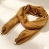 Solid Color Cylinder Magnetic Buckle Lazy Scarf Women Cotton Linen Texture Magnetic Neck Warmer Spring Autumn Versatile No-Tie Decorative Neck Gaiter