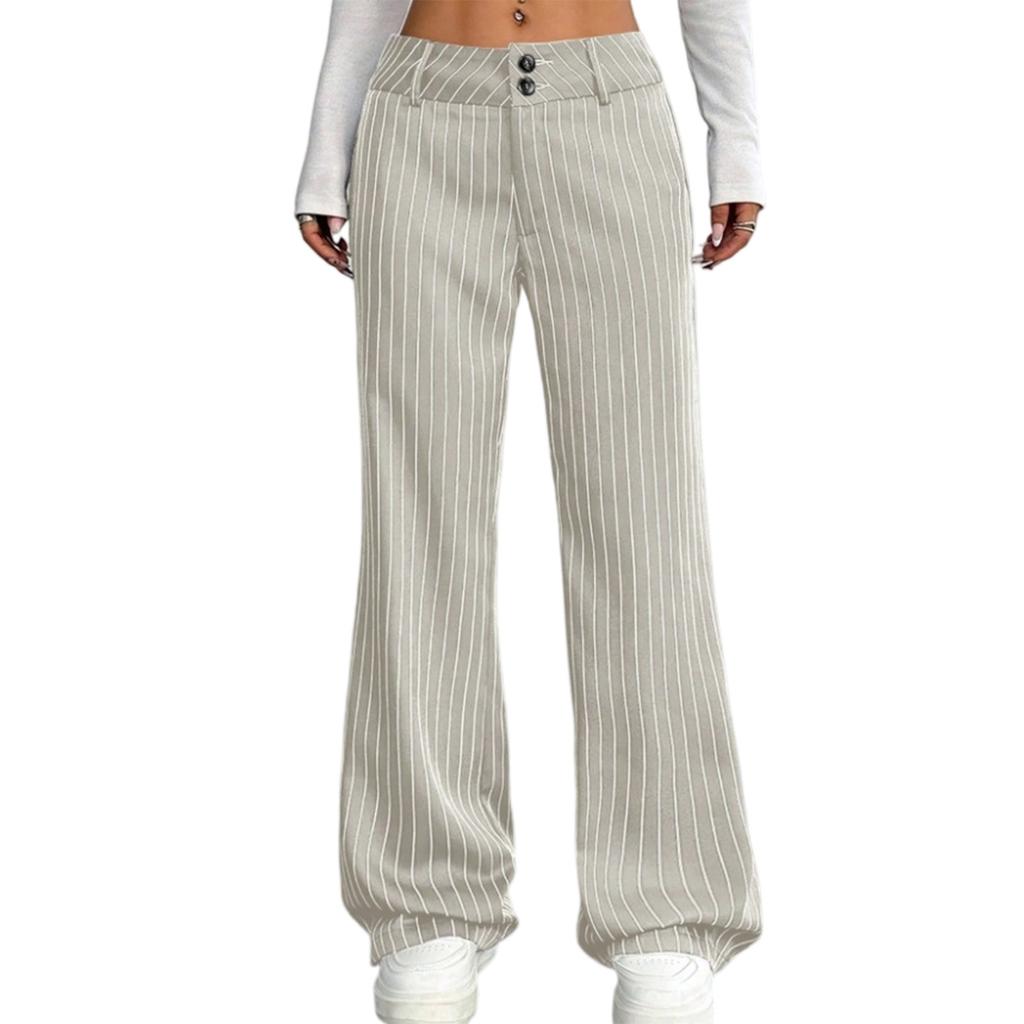 Women's Loose Casual Fashion Slim Fit Striped Wide Leg Pants