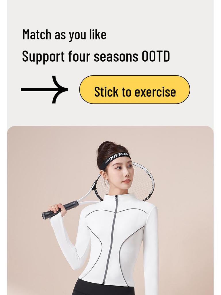 Spring Peach Sports Jacket: Stand-Up Collar, Slim Fit, Reflective, Long Sleeve, Windproof for Yoga, Running, and Cycling.