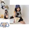 Adorable Korean Style Children's Bear Crossbody Bag Cute Canvas Purse For Girls