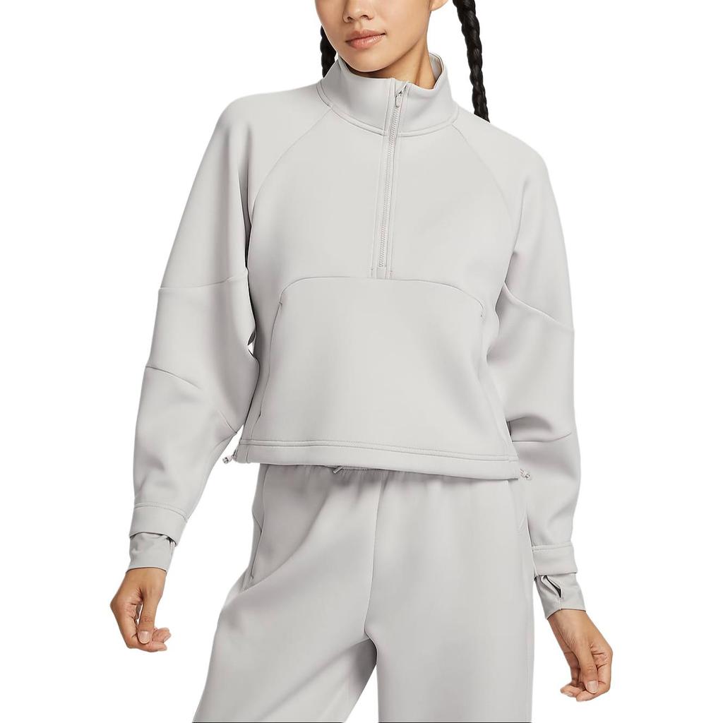 New Nike Sports Life Collection Sweatshirt Women's Gray FB5231-014