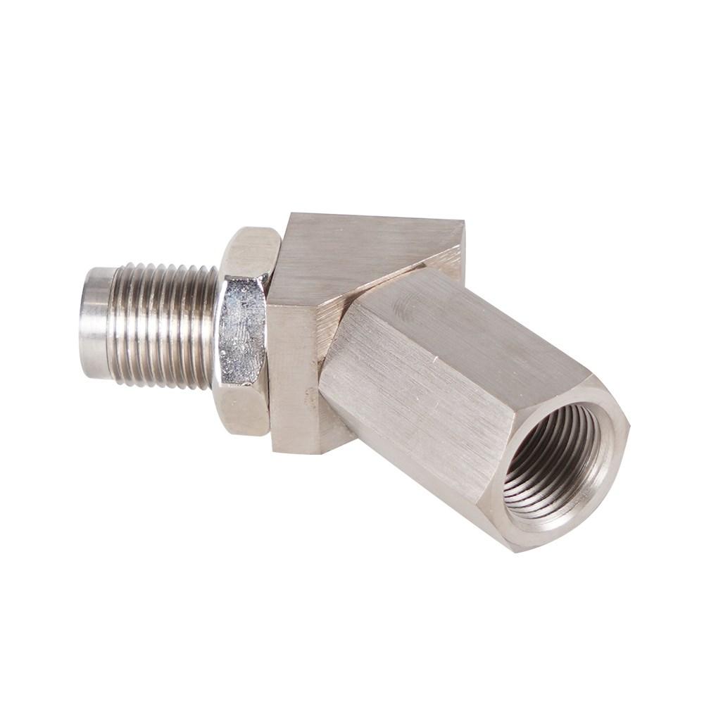 High Quality 45 Degree O2 Oxygen Sensor Adapter Aluminum Extender Spacer CEL Eliminator With Catalytic Converter P0420  P0430