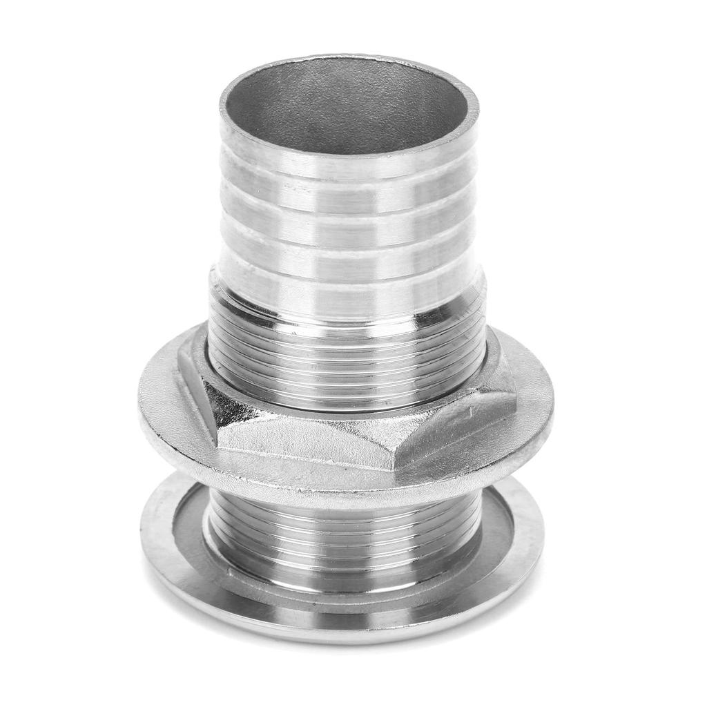 Wasserablassstopfen Durchgangsfitting Ablaufstutzen 316 Edelstahl für Marine Boot Yacht 1 1 2in Schlauch