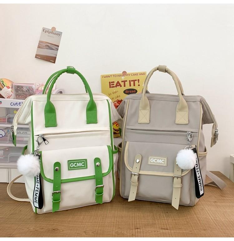 Large Capacity High Fashion Nylon Backpack For Girls With Computer Insert Pocket