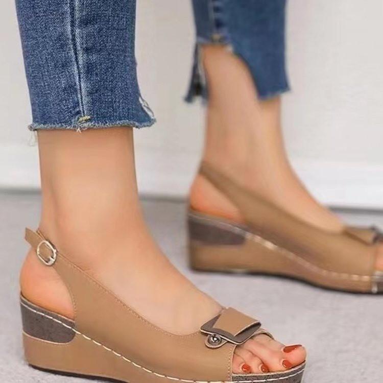 Chunky Platform Wedges Slipper Sandals Summer Shoes Women Open Toe Shoes Sandals
