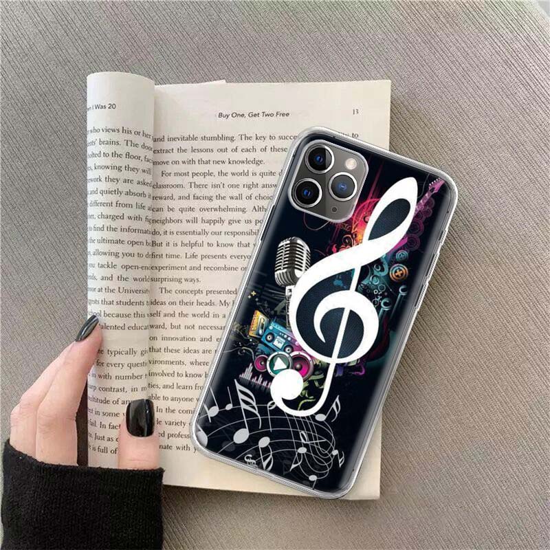 Emotional musical symbols Phone For Apple Iphone 12 13 Mini 15 Pro Max 11 Pro 14 Plus 16 Pro Max 16E Case Shell Cover Clear TPU