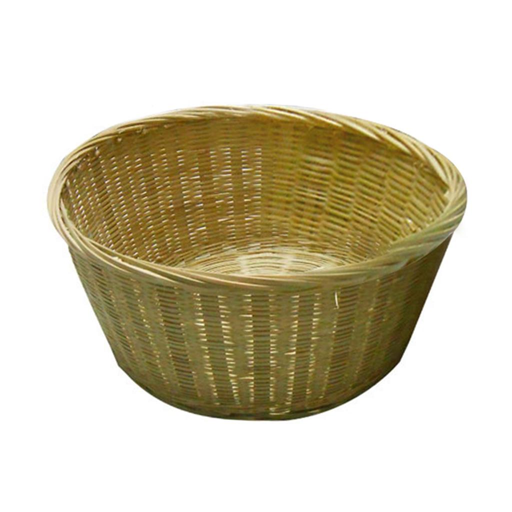 Bread Serving Basket Handmade Rattan Storage Round Food