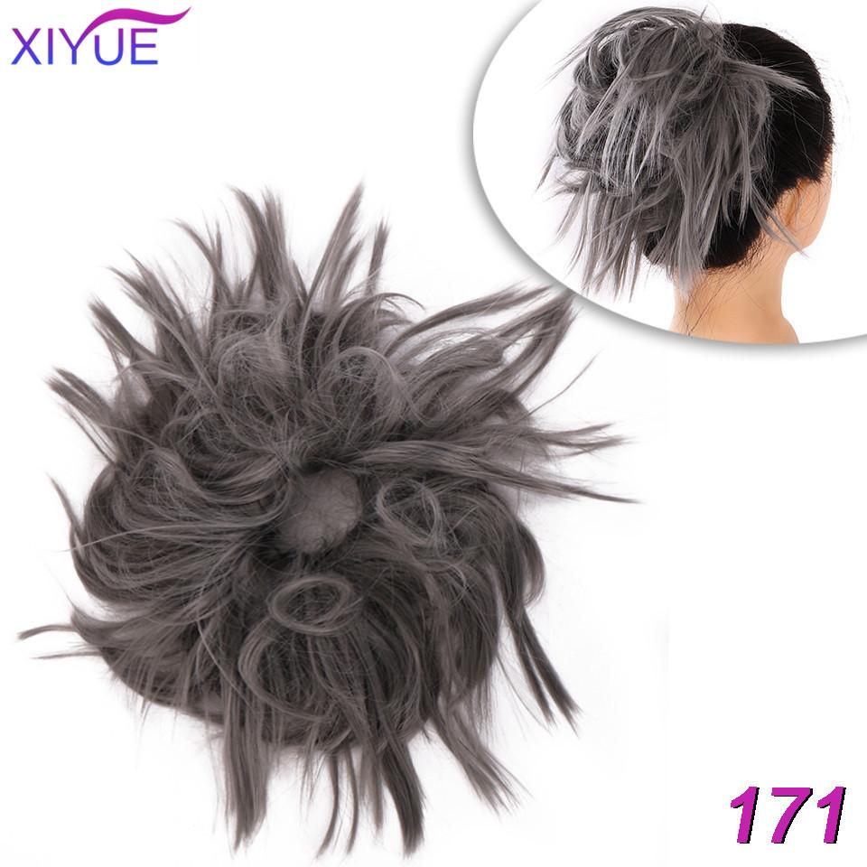 Chignon sintetic Scrunchie dezordonat Bandă elastică Coc de păr ondulat Updo Postă de păr pentru temperatură înaltă Banda de păr falsă Coadă de cal pentru gogoși