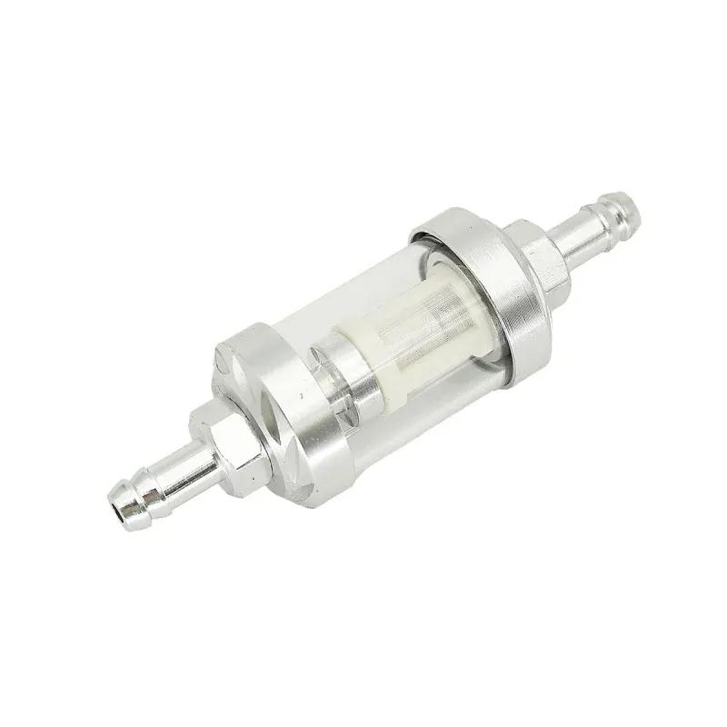 CNC 8mm Aluminum Alloy Glass Gas Fuel Gasoline Oil Filter Moto for Dirt Pit Bike 125/140/150/160cc CRF70 90 110 TTR100 110 KLX65