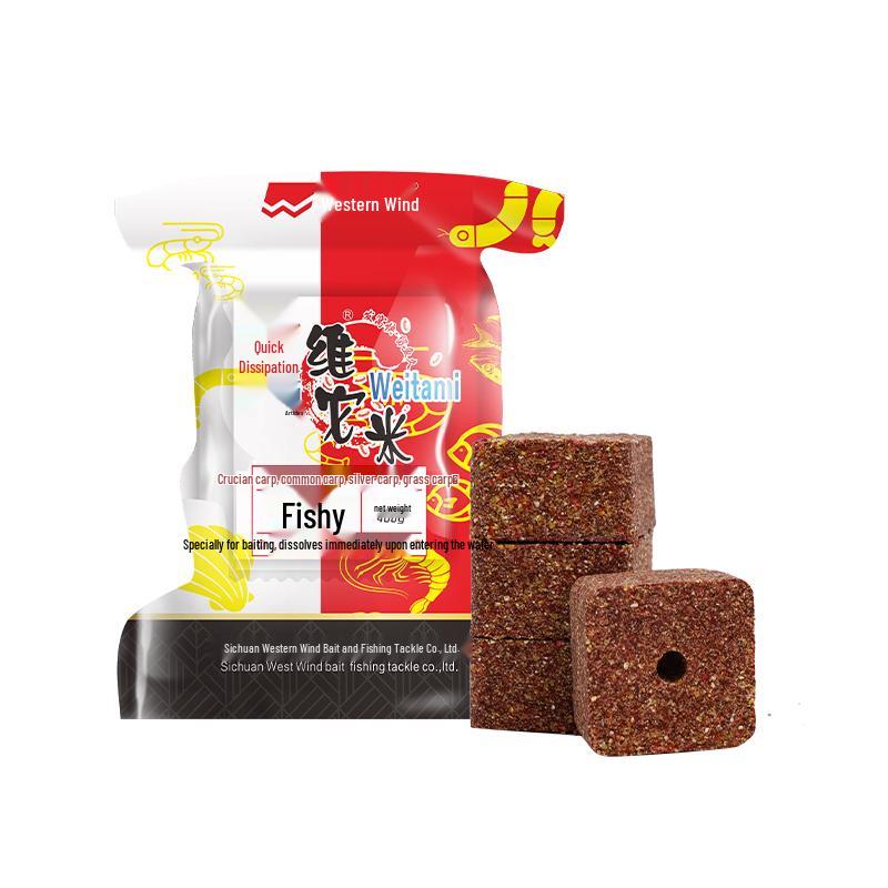 Fast-Dissolving Crucian Carp Groundbait Vita-Mi Cubes for Long-Cast Fishing Bait.