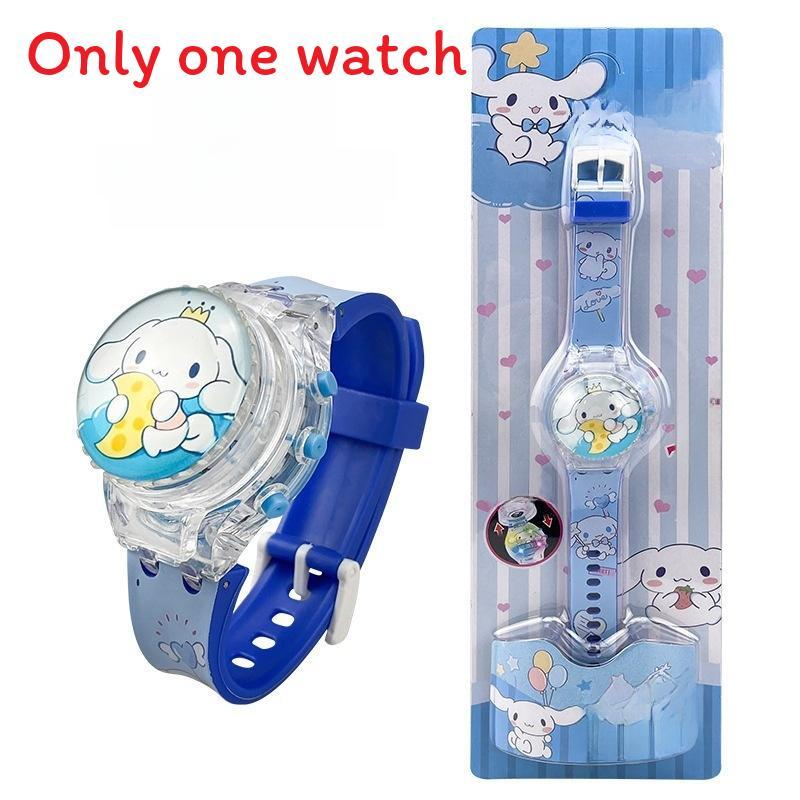 Hello Kitty Otočný flip kryt Lehký hudební hodinky Pro děti Interaktivní Decora