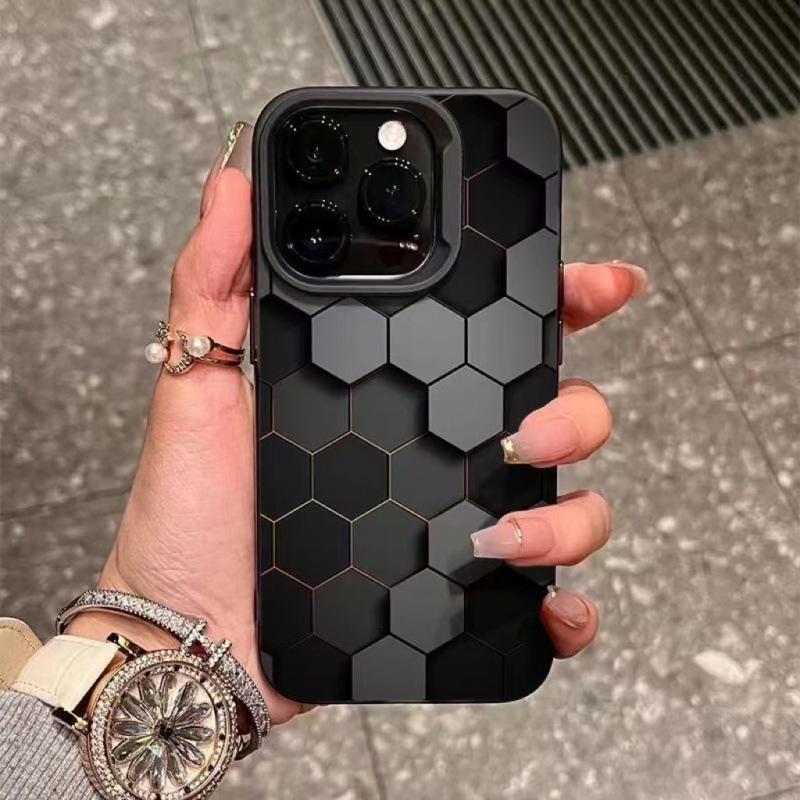 Sleek Honeycomb Case for iPhone 16 Pro with 3D Design - Fits Apple 17 Models iPhone 16 Pro