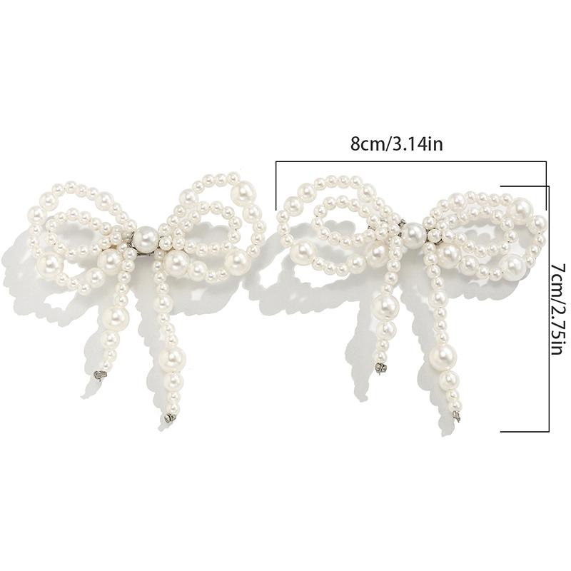 Imitation Pearl Bow Pin Pants Ankle Chain For Women Jeans Jewelry Trouser Leg Decorative Clothing Accessories
