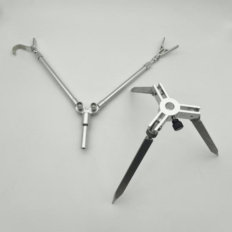 Aluminum Fishing Rod Support Stand Quick Setups Without Tool Ideal For Adventure And Camping Trip