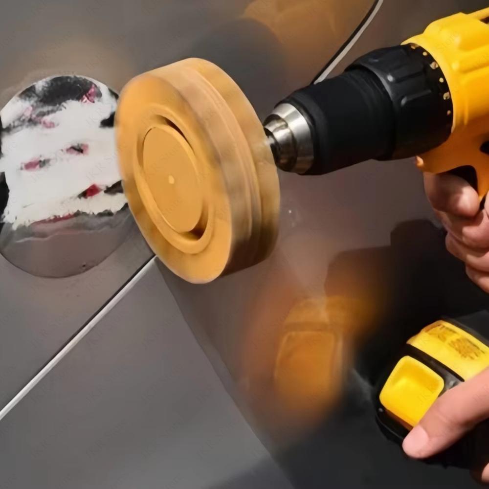 Roue Gommage en Caoutchouc pour Perceuse Outil Décapant Adhésif pour Décalcomanies Enlève Résidus d'Autocollants Bande Vinyle Rayure sur Carrosserie Auto