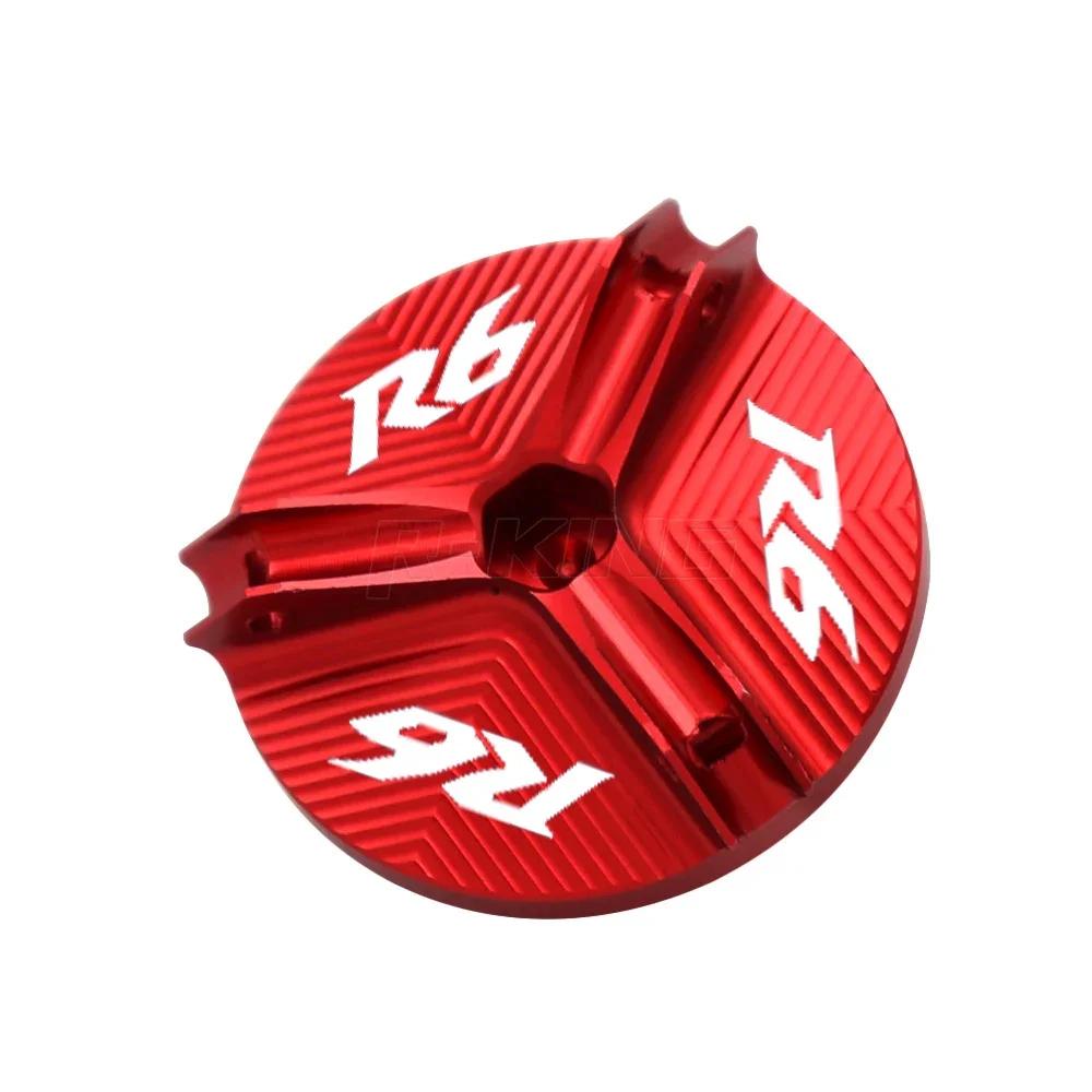 Motorcycle Accessories Engine Oil Cup Cover Oil Filler Drain Plug Sump Nut Cap For Yamaha R6 YZF-R6 1999-2019 2018 2017 2016
