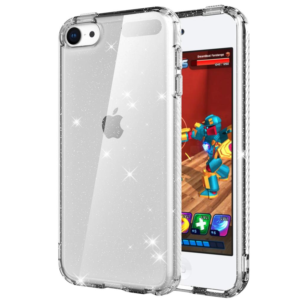 Bling Weiche Hülle für iPod touch 5/6/7, Luxuriöse Hohe Qualität Starkes Silikon Stoßfest Transparente Schutzhülle für touch 5/6/7