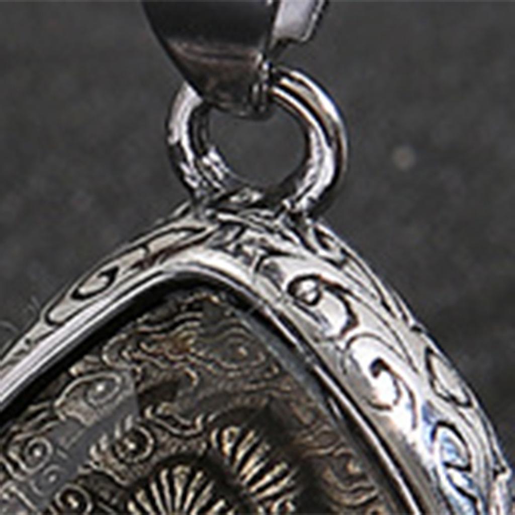 Buddha Hänge Bågskärning Etnisk Stil Vackert Praktiskt Rostfritt Stål Smycke för Amulett