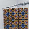 Blue Red Gold Geometric Shower Curtain Waterproof Home Decor Bathroom Decoration Print Shower Caddies 3D Printed Curtains Blue W