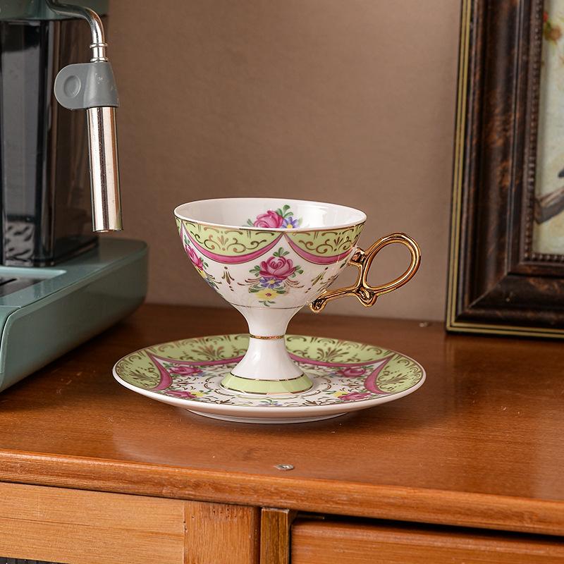 BRCeramic Black Tea Cups Saucer Condense Afternoon Tea Coffee Cup Saucer Sets Couple Cup Set Home Creative Milk Mug New Home GiftEY