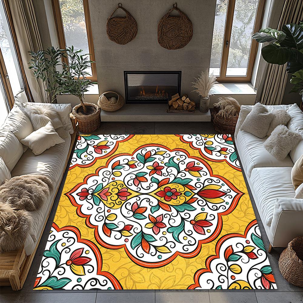 Boho Carpet Non-Slip Washable Floor Mat Living Room Rug Modern Abstract Pattern Area Rug Home Decor Entrance Door Mat
