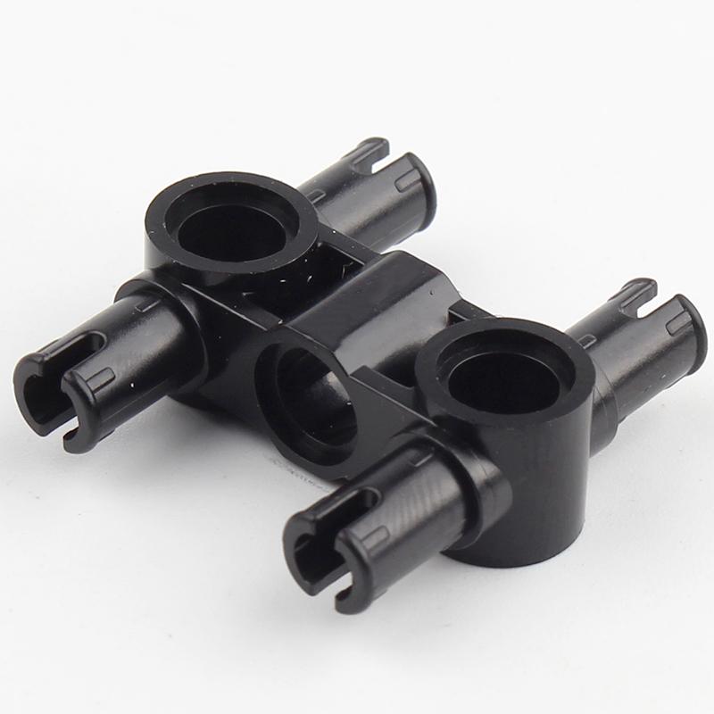 Peças MOC Porco Arco-Íris 48989 Hub Conector Pin High-Tech Perpendicular 3L com 4 Pinos Blocos de Construção DIY Compatíveis Brinquedos