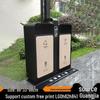 Large Stainless Steel Outdoor Sorting Trash Can for Parks and Commercial Spaces