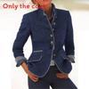 Blazer da Donna in Misto Lana con Design Color Block per l'Ufficio Casual