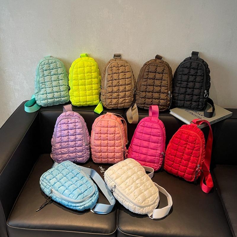 Bolsa de pecho simple para mujer nueva de otoño e invierno, ropa de algodón, bolso de hombro portátil, bolso bandolera personalizado para el trabajo