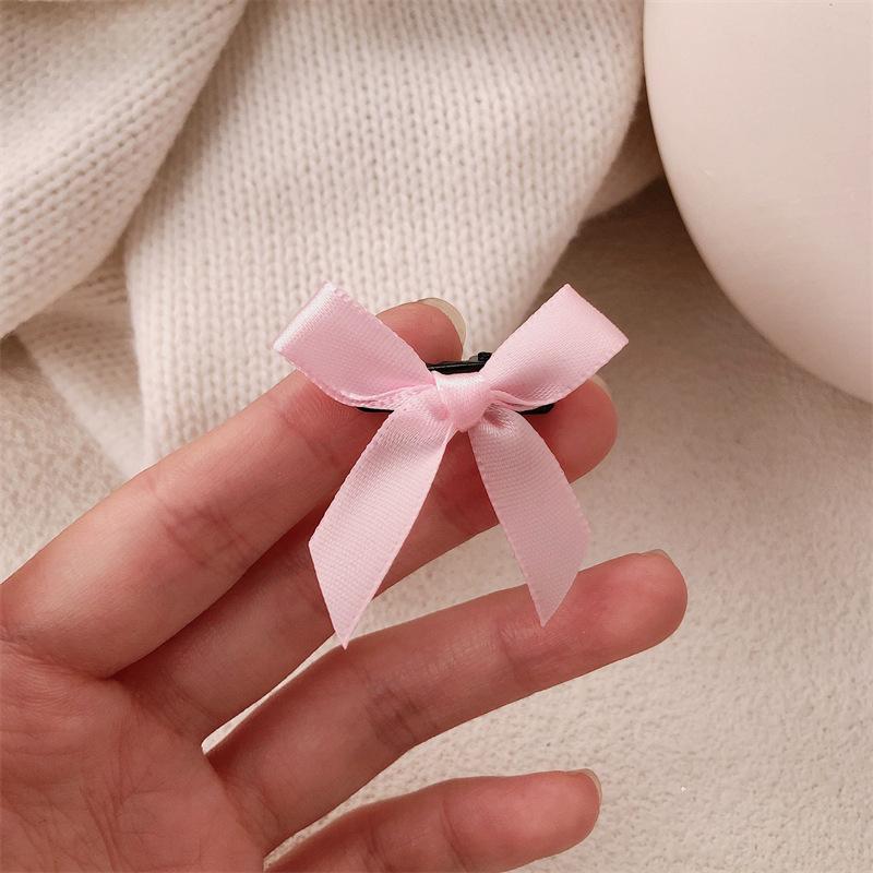 10Pcs Children's Cute Satin New Style Fresh Small Hairpin Bow Girl Hair Accessories Headdress Accessories Hairpin Gift