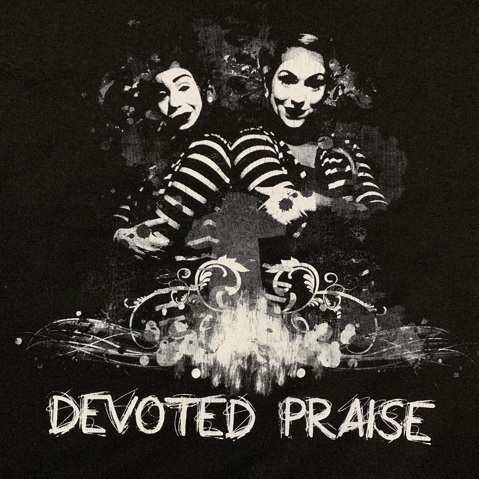 VTG Hanes DEVOTED PRAISE Adult XL Short Sleeve Shirt Mime Ministry RARE HTF Y2K XXXXL
