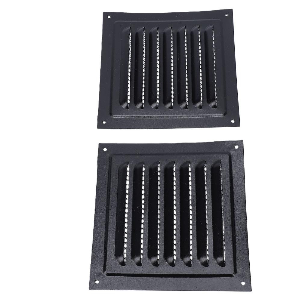 2PCS Attic Vent with Protective Mesh Aluminum Wall Vent Square Louver Ventilation Grille for Exterior Door Garage