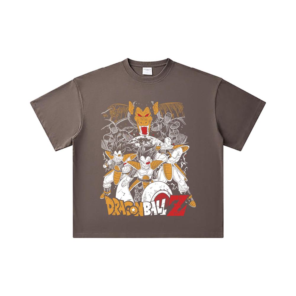 260 GSM Double Yarn 32 Count 100% Cotton Dragon Ball V53 Vegeta Nappa Print Unisex Heavy Cotton T Shirt