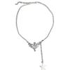 Gothic Punk Rose Thorns Heart-Star Pendant Necklace: Popular European & American Jewelry
