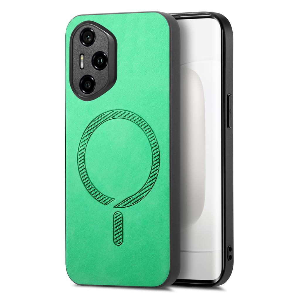 For Honor 300 Pro Leather Back Case Magnetic Case Skin-touch Phone Cover