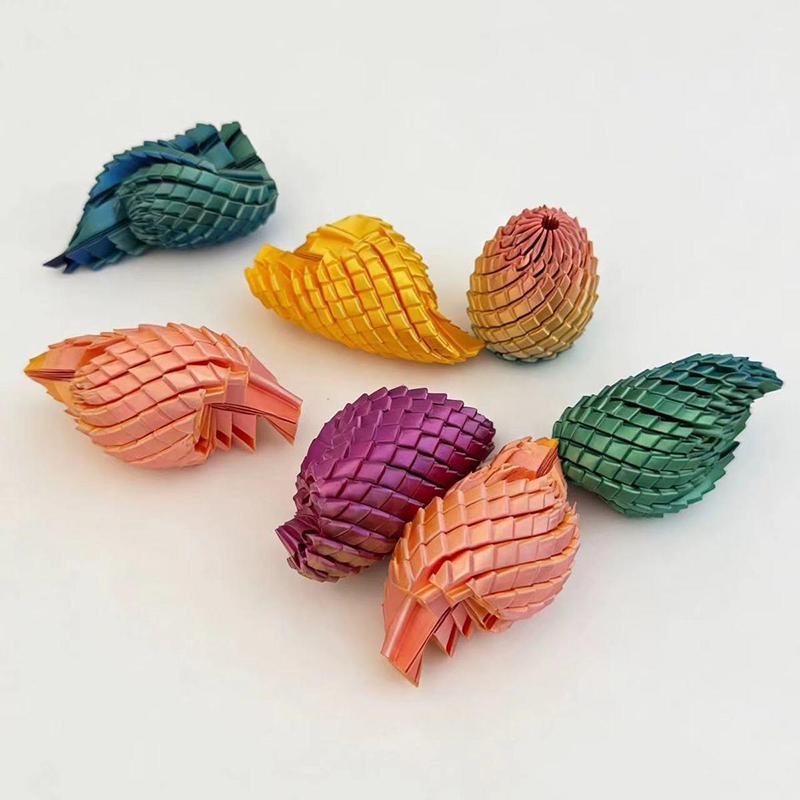 Uovo di Drago Giocattolo Decompressione Stampa 3D - Sfera Fidget Rotante Liscia Sollievo Ansia ADHD Giocattolo per Dita Eco-Sicuro per Bambini Adulti