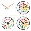 8Inch Quiet Wall Clock Learning Clock For Kids Featurings Simple Cartoon Designs Top Sale