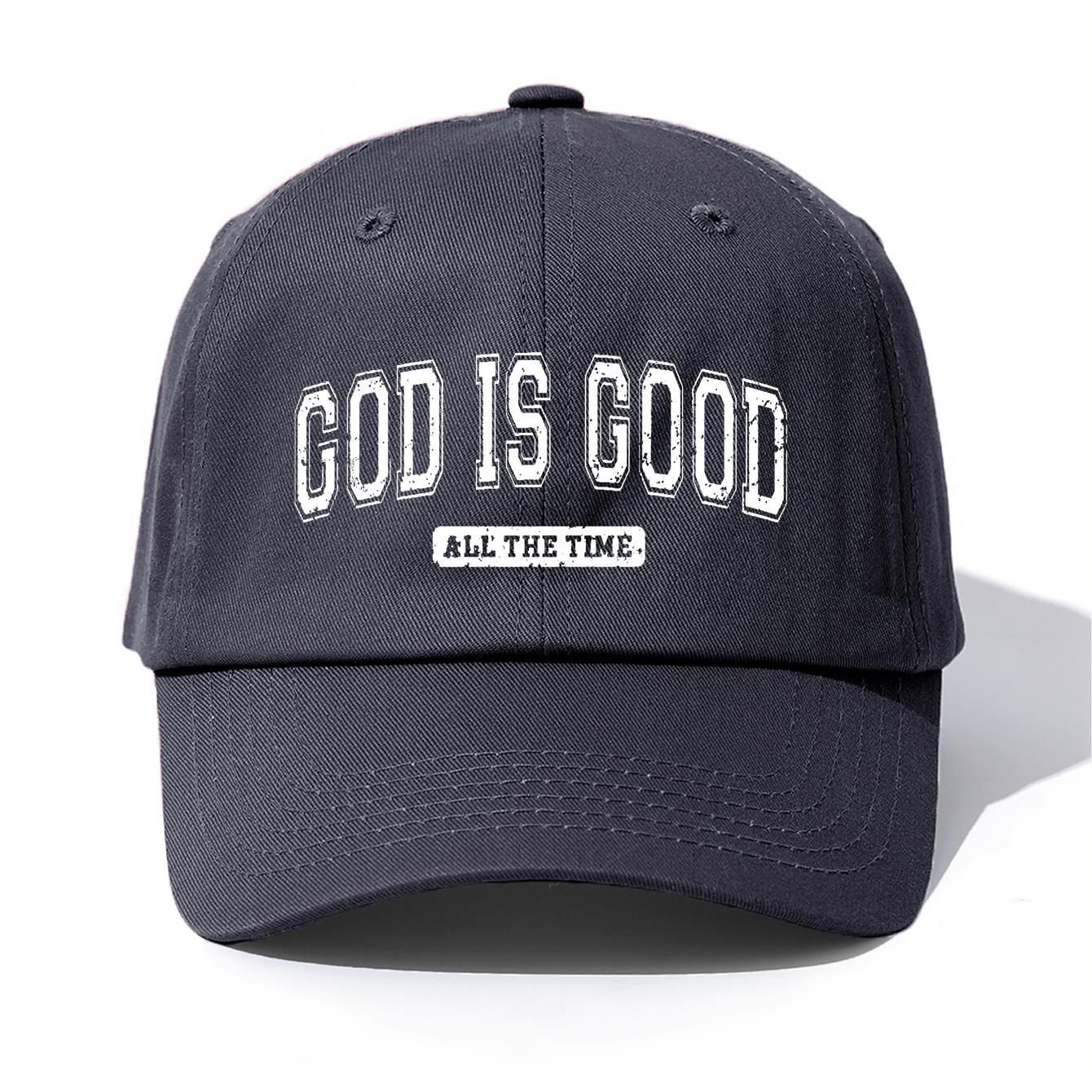 

1 шт. Бейсболка с принтом «GOD IS GOOD» для взрослых Минималистичный Ретро Стиль Повседневная Мягкая Регулируемая Кепка Папы Идеально в Качестве Подарка