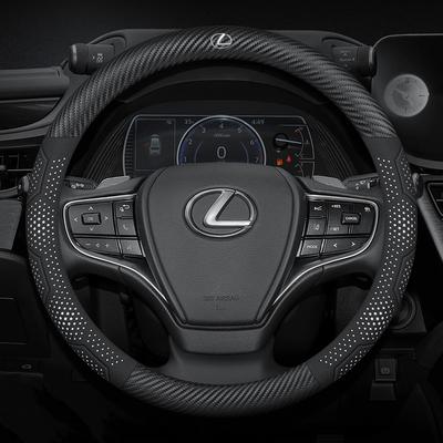 Housse de volant en cuir fibre de carbone pour voiture Pour F Sport RX300 LS500h GS300 IS300 CT200h NX300 UX300 LX570 ES200 ES300 HS