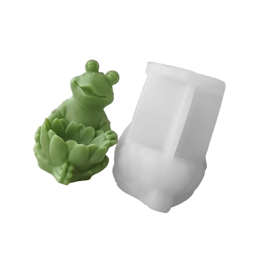3D Frog Candle Mould Cartoon Animal Silicone Molds Ornament Molds Castings Molds Plasters Molds for Home Decoration