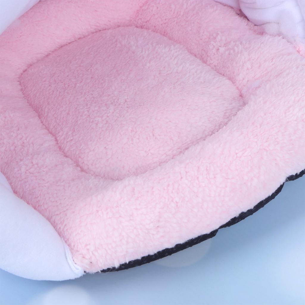Adorable Sleep Pad Winter Warm Pet Nest Bed Pet Supplies Creative Cat Sleeping Nest (Beige, Size S, Without Ear Style)