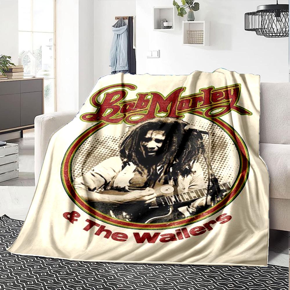 Bob Marley Blanket Durable Comfort Suitable for Bed Office Couch Four Seasons Universal Digital Print Best Holiday Gift for Friends Family
