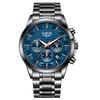 LIGE Business Watches Mens Top Brand Luxury Quartz Wristwatch 3Bar Waterproof Chronograph Luminous Watch for Gentleman Gift+Box