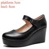 Small Plus Size 33-43 Genuine Leather Shoes Platform Wedges  Mary Janes Women Spring 2025 High Heels Pumps for Office Model