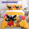 3pcs Bing Pattern Bedding Set Duvet Cover Set Includes Duvet Cover &pillowcases, Perfect All Season Bedroom Decoration & Gift
