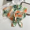 Silk Scarf Square Scarf High Sense Spring and Summer Versatile Floral Scarf Small Fresh Decorative Headscarf Summer Women's Pastoral Silk Scarf