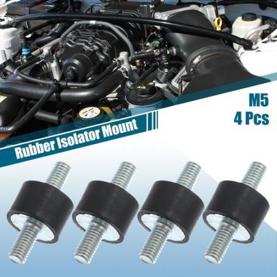 4pc M5 Car Anti Vibration Rubber Isolator Damper 15x10mm Shock Absorb Mount