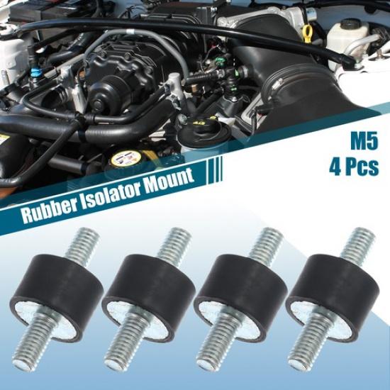 4pc M5 Car Anti Vibration Rubber Isolator Damper 15x10mm Shock Absorb Mount